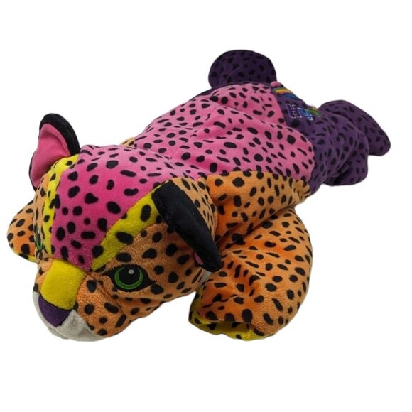 Vintage Lisa Frank Hunter Rainbow Leopard Cheetah Plush Stuffed Animal Toy 21''